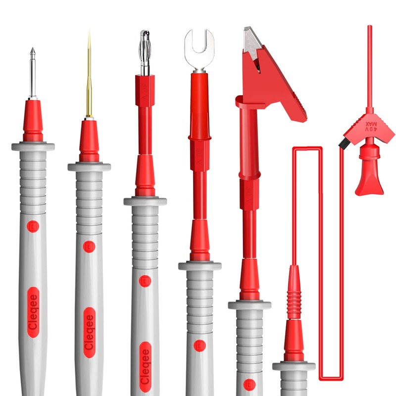 Cleqee Multimeter Test Leads Kit 21PCS Electrical Test Cables with