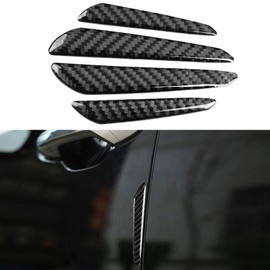 Car Door Edge Guard Strips, 4Pcs Carbon Fiber Door Edge Guard Bumper Protector Strips Trim Cover Car Universal Bumper Protector Trim Cover Door Edge Trim