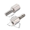 sourcing map 4#-40 5+8mm F/M Brass Hex Standoff Spacer Screws