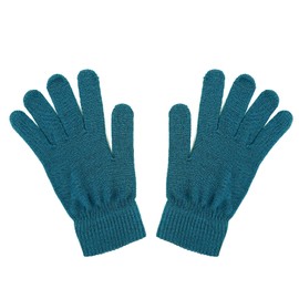 SHEVERCH Turquoise Winter Knit Gloves for Men Women Soft Fleece Lined Thermal Warm Gloves Cold Weather