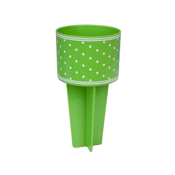 Occasionally Made Greek Lime Dots Beach Buddy Cup Holder