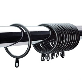 Universal Metal Curtain Rings for Hanging Curtain Pole Rod voile Net Rings 30 mm Pack of 12 Rings BY HomeElabador