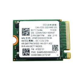 Solid State Drive WYTPM 0WYTPM KR-0WYTPM Compatible Replacement Spare Part for SK Hynix HFM512GD3GX013X 512GB M.2 2230 NVMe PCIe Gen3 x4 SSD