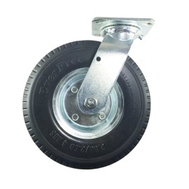 WeldAwire 8" x 2-1/2" Pneumatic Wheel Caster (Foam-Flat Free) - 4 Swivels