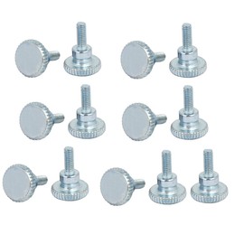 sourcing map Knurled Head Full Thread Knurled Screws Bolts Fasteners M3 x 8 mm Pack of 15