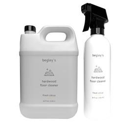 Begley's Hardwood Floor Cleaner Spray - Hard Wood Floor Cleaner for Mopping - Citrus Scent Hardwood Cleaner - 24oz & 64oz Refill Set