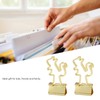 100 Pcs Binder Clips Gold Animal Shape Strong Clamping Force