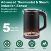 Small Kettle Electric, 0.8L Double Wall Portable Travel Kettle with
