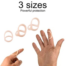 Wakects 3 Pieces Finger Guard Oval Finger Splint Plastic Waterproof Mallet Finger Cotter Pin for Flail Ring Arthritis Finger No. 8 9 10 (6.2-6.8 cm