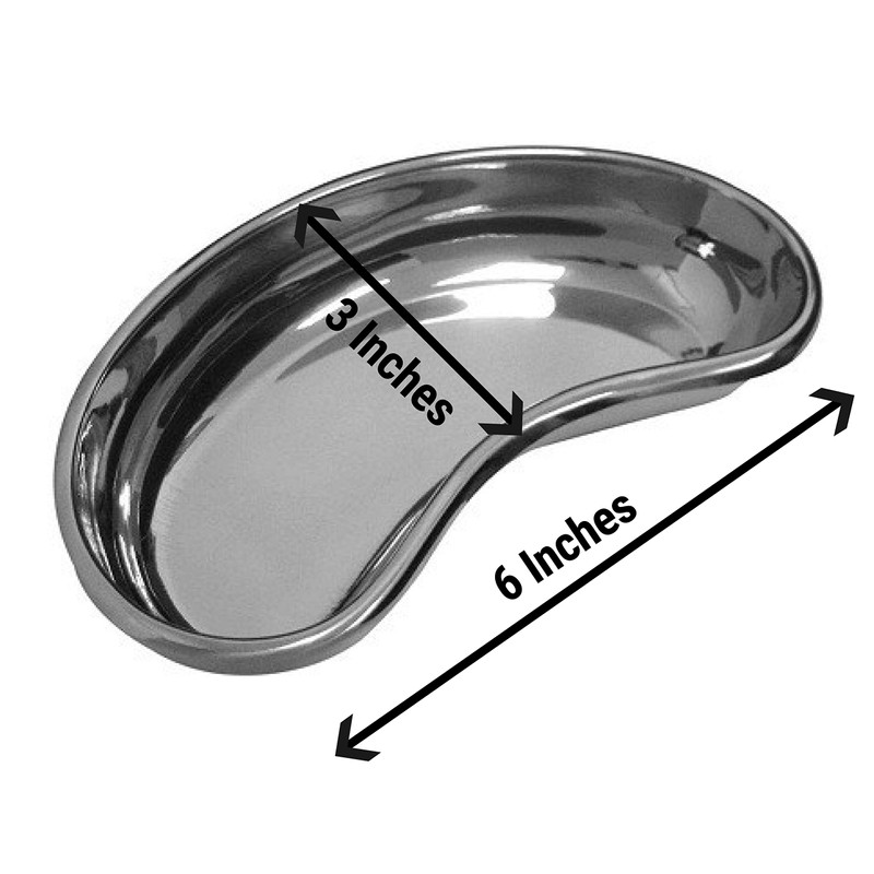Bosky - Bandeja pequeña para riñones de acero inoxidable de