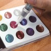 Zig Kuretake Watercolor 12 Colors Palette, Metallic