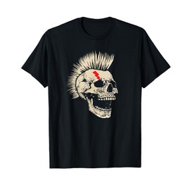 Punk Rock Metal Punk Rock Skull Mohawk Style Punk's Not Dead T-Shirt
