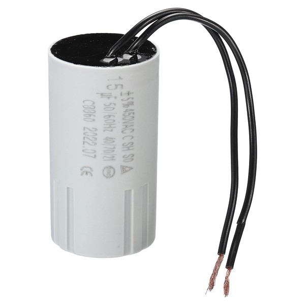 PATIKIL CBB60 15uF Running Capacitor, AC 450V 2 Wires 50/60Hz