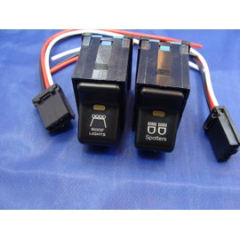 Fits The Jeep® TJ/LJ Wrangler Rocker Switch Pair- Roof Lights/Spotters Switches 1997-2006