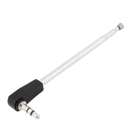 uxcell 3.5mm FM Telescopic Antenna, 22.5cm Long 4 Section Portable Radio Replacement Telescoping Audio Antenna Stainless Steel Connector for 3.5mm FM Radio Plug-in Stereo
