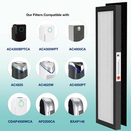 FLT4825 True Filter B Replacement with Activated Carbon Pre-Filters Compatible with Guardian Air Purifier AC4825 AC4300 AC4800 AC4900 AC4850