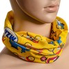 MZA Retro Multifunctional Tube Scarf in Polybag, Yellow, multi-coloured.