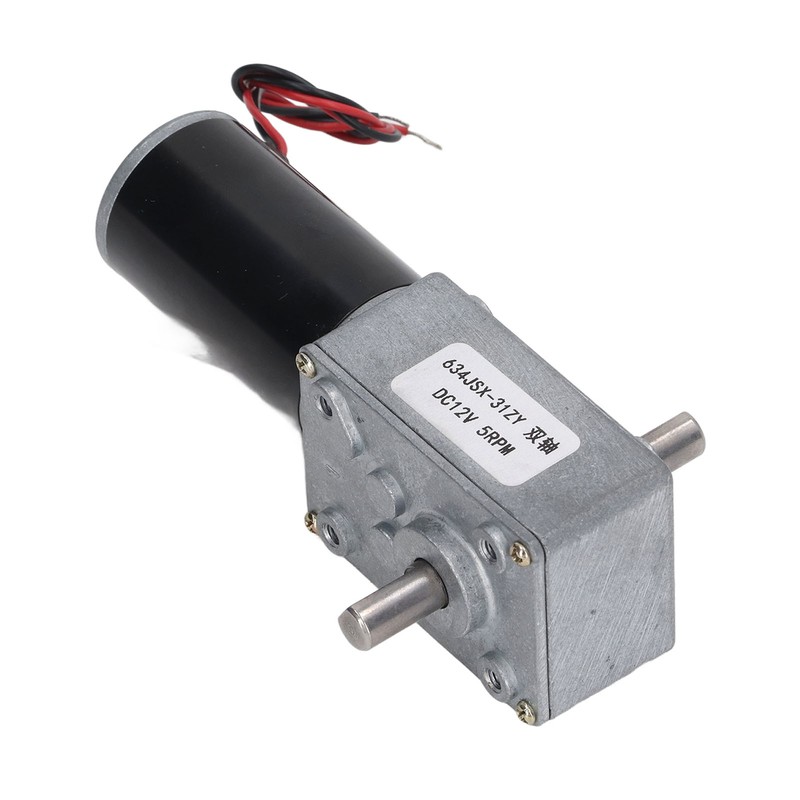 Gear Motor Dual Shaft DC 12V Self Locking Speed Reduction