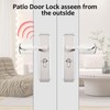 Patio Door Security Lock with Alarm, French Door Security Lock,Patio