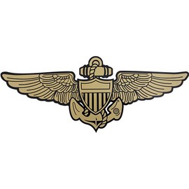 Aviator Wings 12 Inch Clear Decal