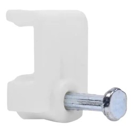 Grapa Para Cable Plano 38 De Pulgada Blanco 10 Piezas                                                                                                 