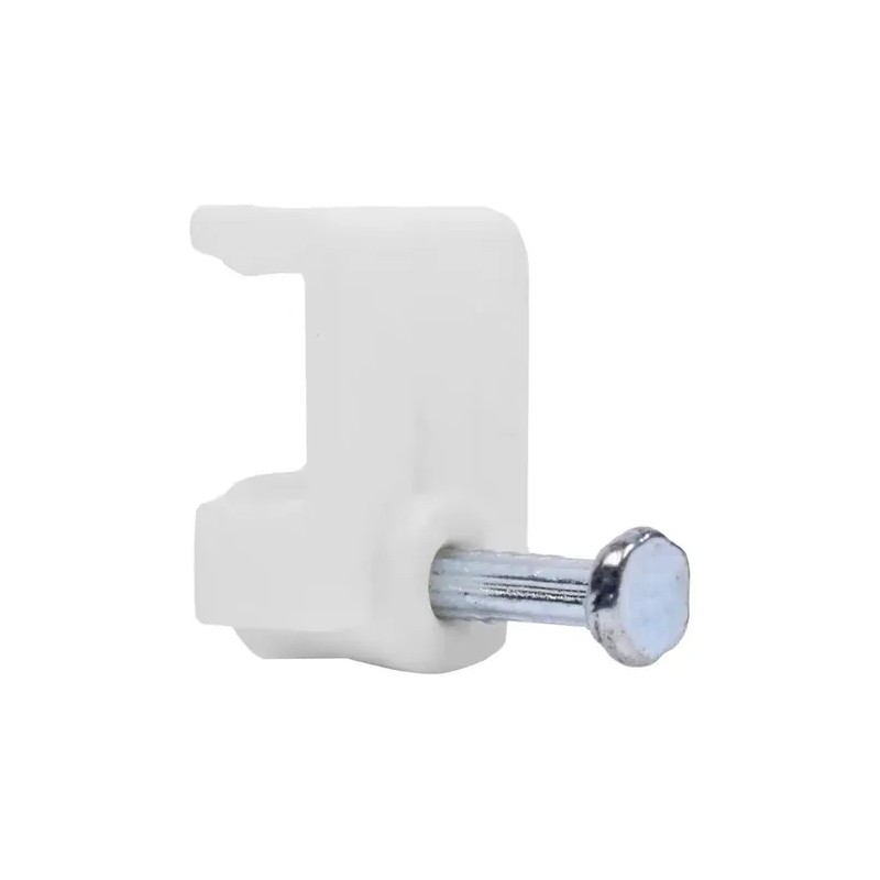 Grapa Para Cable Plano 38 De Pulgada Blanco 10 Piezas