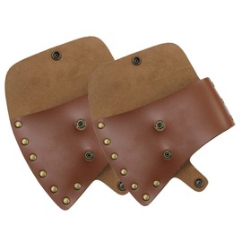 Operitacx Pack of 2 Axe Protection Log Camp Small Case for Split Axe Axe Cover Axe Handle Axe Covers Garden Axe Hatchet Garden Axe Protection Bushcraft Hatchet Light Brown Leather