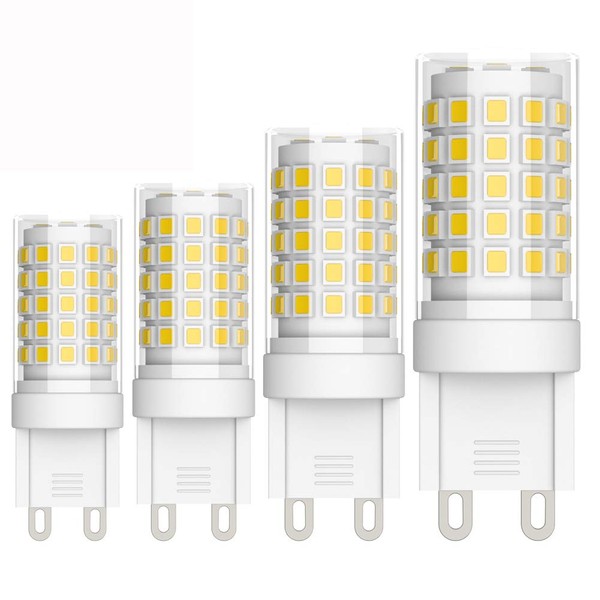 Ralbay G9 LED Bulb 7W (40W - 60W Halogen Equivalent), 110V - 120V G9 Ceramic Base Non-dimmable, 700LM 4000K~4500K Natural White No Flicker 4-Pack
