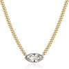 LEMON GRASS 18K Gold Plated Marquise CZ Curb Chain Necklace
