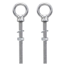 Herbst Pack of 2 Eye Bolts M12 Eye Bolt M12 x 120 mm Thread Eye Bolt 316 Stainless Steel (M12 x 120 mm)