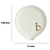 COLLECTIVE HOME - Ceramic Coffee Spoon Rest, Monogram Ceramic Spoon
