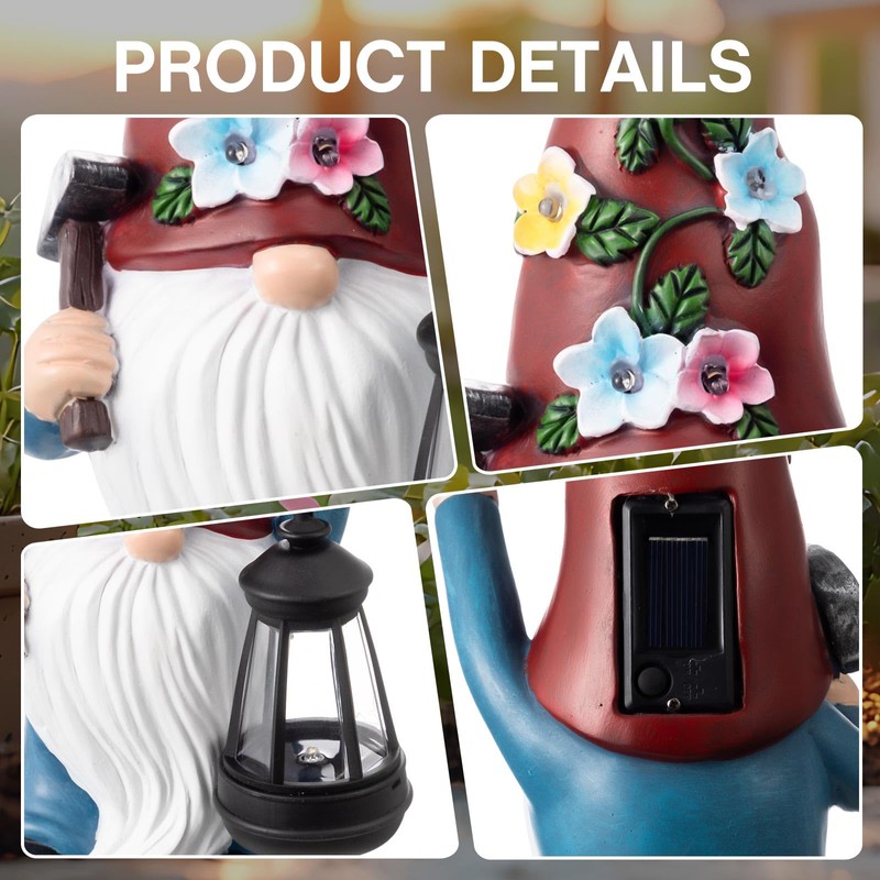 Riakrum Gnome Hide a Key Outside Figurine Key Hider with