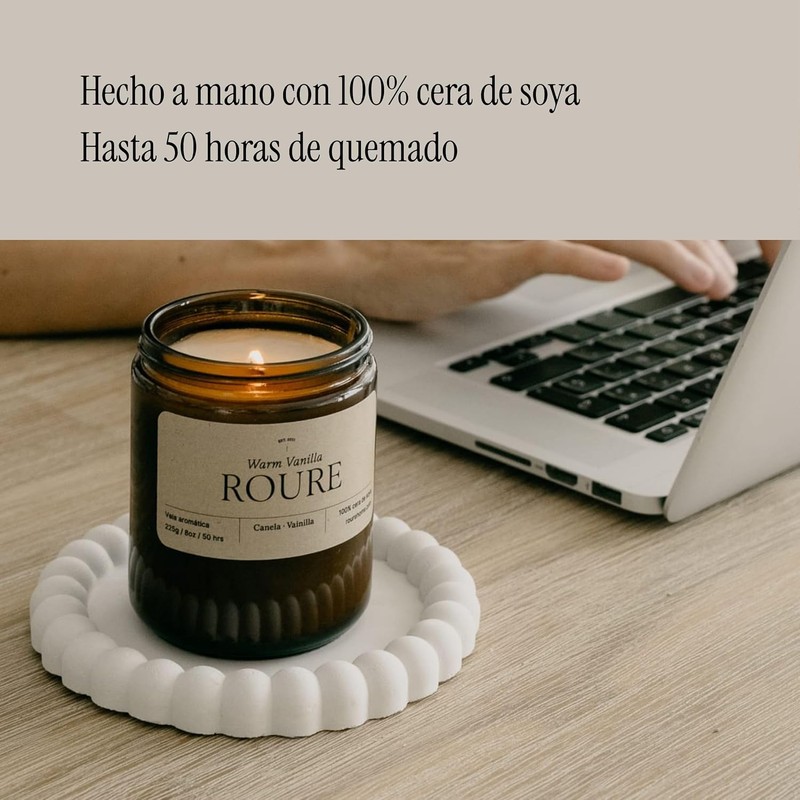 Vela Aromática ROURE "Warm Vanilla" (Canela + Vainilla) - ÚLTIMAS