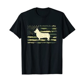 Pembroke Welsh Corgi Shirts Camouflage Shirts American Flag T-Shirt