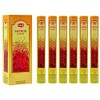 Hem Saffron Incense Sticks (120 Sticks, 6 Boxes Inside) -