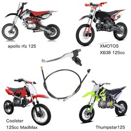 YOXUFA 7/8 Handlebar Left Clutch Lever and Cable for 50cc 70cc 90cc 110cc 125cc 250cc SSR RFZ Tao Tao DB17 DB27 Coolster Baja Apollo Lifan Xpro Thumpstar Kayo Loncin Dirt Pit Bike Parts
