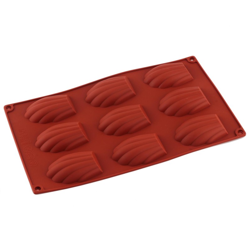 EPYHREHM 9 Cavity Madeleine Pan Silicone Molds Shell Chocolate Mold