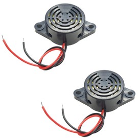 12V, 3-24V Active Piezoelectric Buzzer for Arduino, ESP32, ESP8266, Raspberry Pi, 2 Pieces