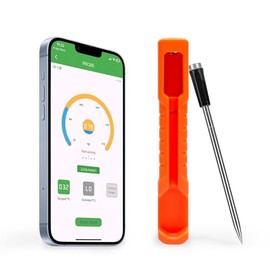 Smart Wireless Meat Thermometer, 328FT Bluetooth Meat Thermometer with Upgraded Ceramic Head with High Temperature Resistance 752℉, Smart App, Temperature Monitor & Alert for Indoor&Outdoor Cooking