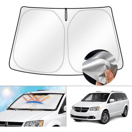 Cartist Custom Fit for Windshield Sun Shade Dodge Caravan 2010-2020 Accessories Foldable Car Front Window Sunshade (Not for Dodge Grand Caravan)