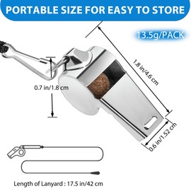 Xgunion Whistle 3 Pack Metal Coach Referee Sports Whistles with Lanyard Coach Whistles for Adults Loud Crisp Sound Whistle for Coaches Referees Teachers Officials Adults and Kids