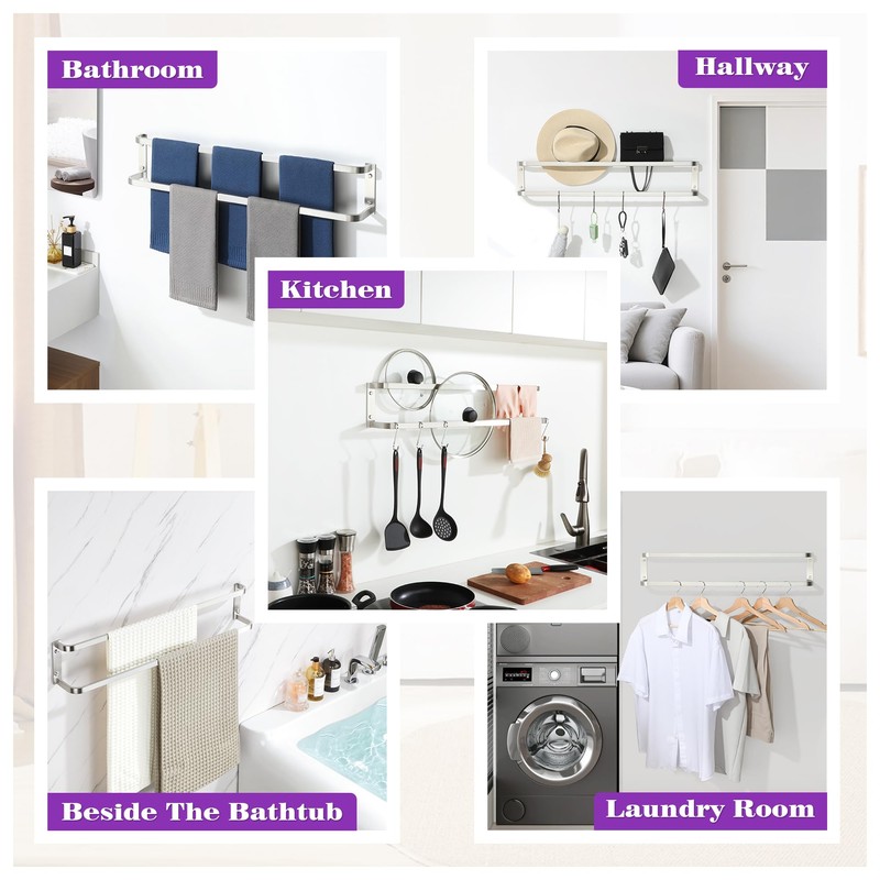 Alise Double Towel Bars for Bathroom,32'' Towel Holder Towel Racks