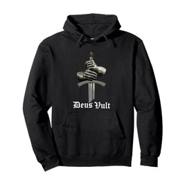 Deus Vult - Catholic Crusader Templar Knight - Gauntlet Pullover Hoodie