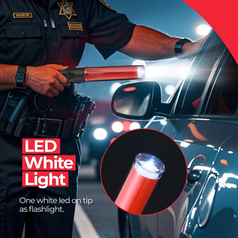 2 Pack Traffic Wand Rechargeable, 10 Inch Traffic Control Baton