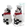 Chef Salt and Pepper Shakers Set Ceramic Kitchen Décor -