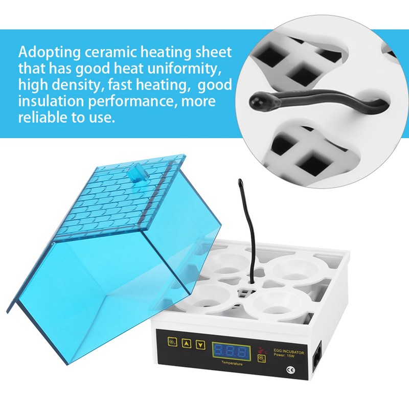 4 Eggs Incubator Temperature Control Digital Chicken Chick Duck Hatcher