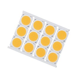 Eeneme 12 Pieces COB Light Source Round High Power LED Chip 12W 36-41V 1080LM DIY Interior Lighting (Warm Light 3000K), #812