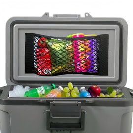 Cooler Net for Dry Storage and Organization Compatible with Ninja Frost Vault 50qt Hard Cooler & Ninja 45qt Wheeled, Magic Rubber mesh Elastic Nylon Storage Bag, Accessories for Ninja Cooler (Big)