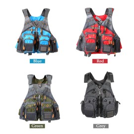 Outdoor Breathable Padded Fishing Life Vest Superior 209lb Bearing Life Safety Jacket Swimming Sailing Waistcoat Utility Vest Floatation Floating Device