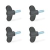 Ganter Normelemente Wing Screw GN 633-55-M8-40-DSG, Pack of 4, Wing